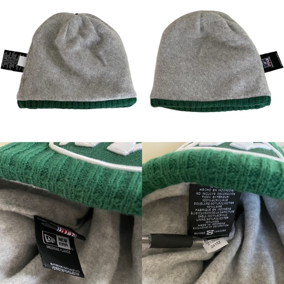 New Era NFL 2024 New York Jets Fleece Lined Cuffed Knit Green Hat Men’s M/L - Picture 3 of 9